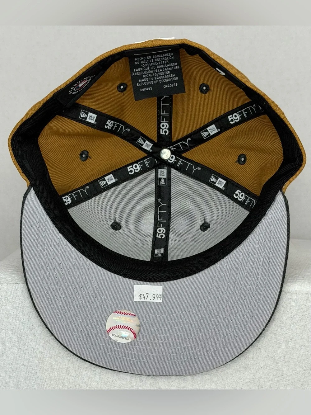 New Era Oakland A’s 59FIFTY Fitted Hat Size 7 Gold Black NWT MLB